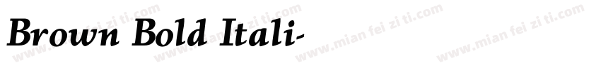 Brown Bold Itali字体转换